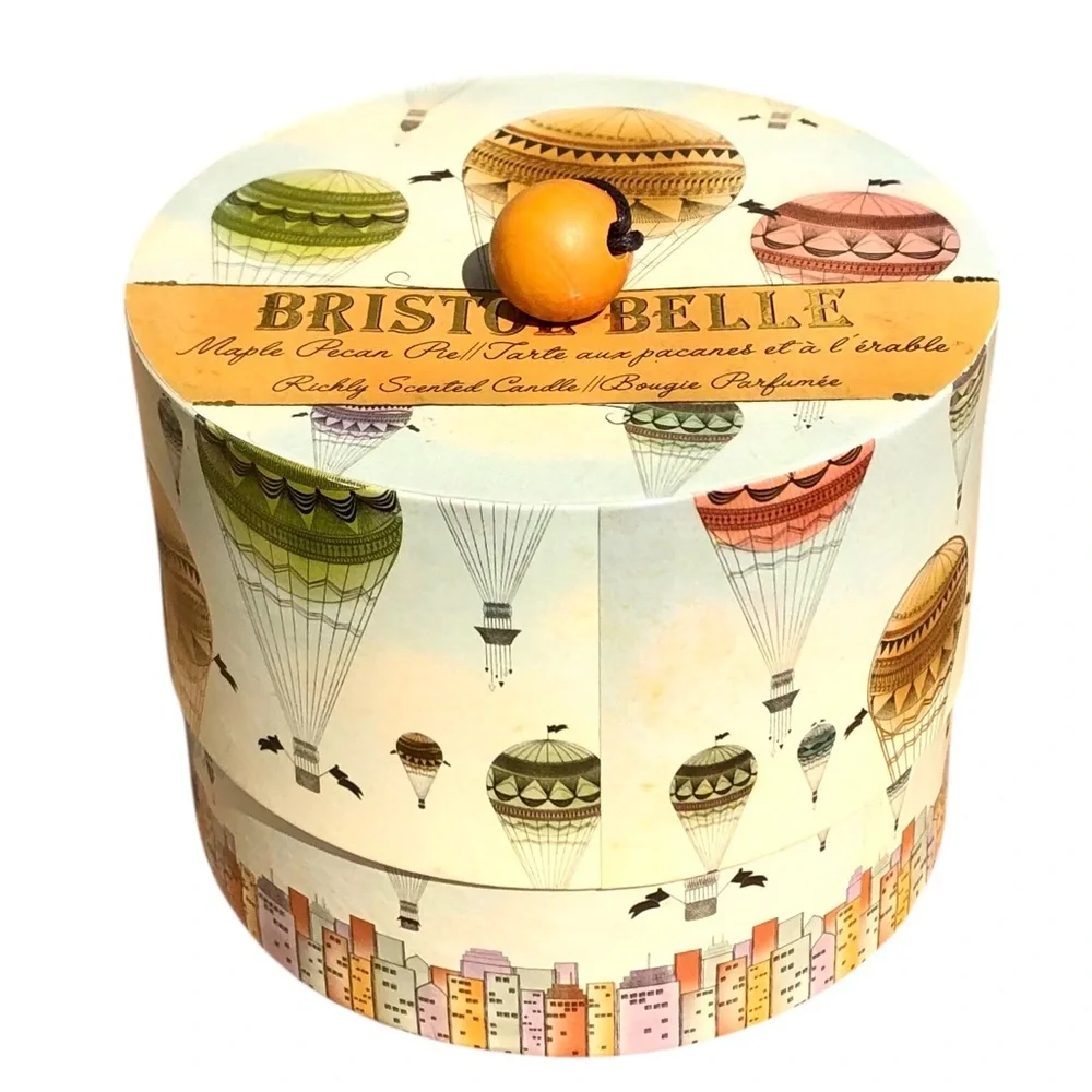 Bristol Belle Maple Pecan Pie Scented Hot Air Balloon Glass Candle Set (BAL3458)